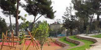 מזרקת מים ותיאטרון חוץ בגן קק"ל בנצרת עילית