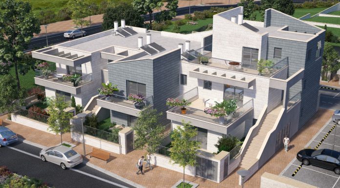 הדמייה רן צרפתי צמודי קרקע בפרוייקט דונה בעפולה הירוקה