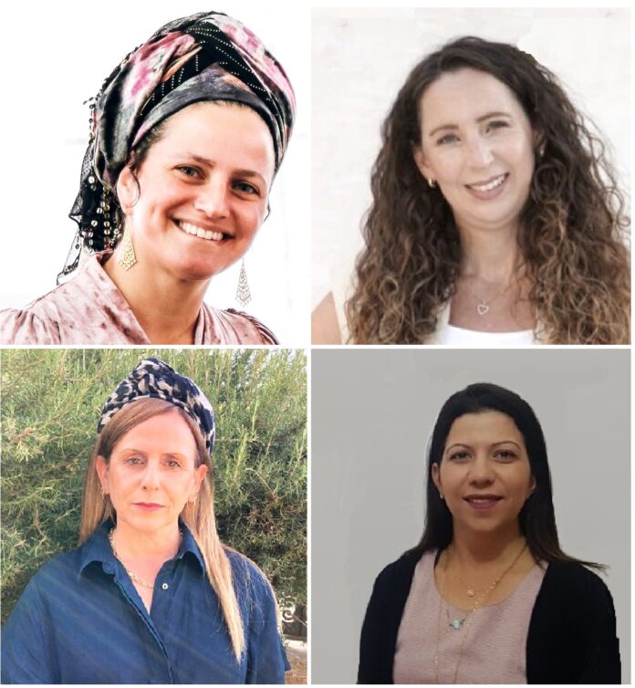 בכיוון השעון למעלה מימין - מירב ביטון ורד בנדיקט אילנה טולדנו ונופר בנימין