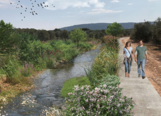 במעמד ראש העיר מע'אר ד"ר תאיר קיזל- נחנך שלב א' בפרויקט סביבתי-תיירותי לשיקום מקטע נחל צלמון בעמק הזיתים בביצוע רשות ניקוז ונחלים כינרת ובמימון רמ"י- הקרן לשטחים פתוחים