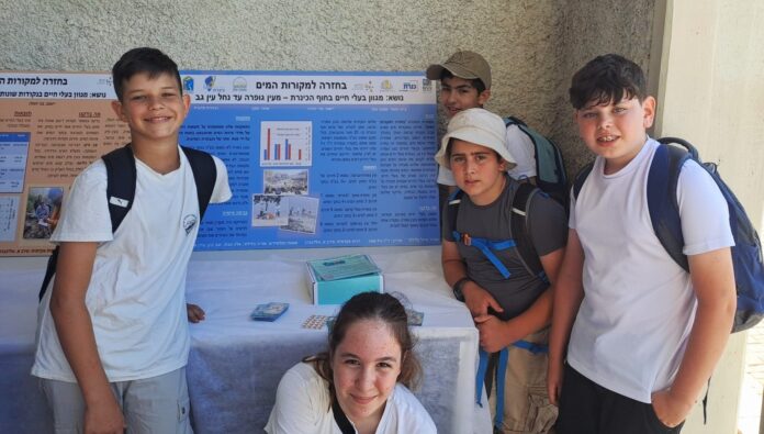 חניכי תכנית 'בחזרה למקורות המים' מביה''ס מצפה גולן בבני יהודה - קרדיט צילום ענת חגי
